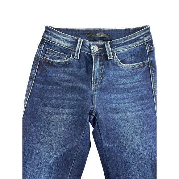 Flying Monkey Mid-Rise Skinny Cuffed Jeans Sz 24 Blue Vampire Kiss 29" Inseam - Picture 2 of 6